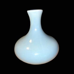 Vintage 2003 Royal Haeger for Crate and Barrel Pottery Aqua Blue Nina Bud Vase